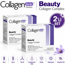 Collagen Forte Platinum Beauty Collagen 2 × 90 Tablet, Probiyotik & Multivitamin Avantajlı Set