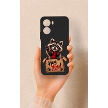 Vip Case Vivo Y16 Uyumlu Sevimli Rakun Desenli Silikon Kılıf