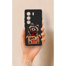 Vip Case Tecno Camon 40 4g Uyumlu Sevimli Rakun Desenli Silikon Kılıf
