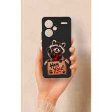 Vip Case Redmi Note 13 Pro Plus Uyumlu Sevimli Rakun Desenli Silikon Kılıf