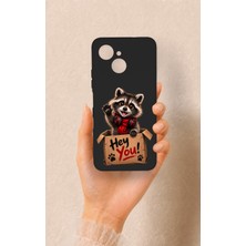 Vip Case Tecno Spark 40C Uyumlu Sevimli Rakun Desenli Silikon Kılıf