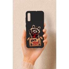 Vip Case Samsung A70 Uyumlu Sevimli Rakun Desenli Silikon Kılıf