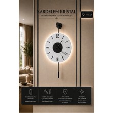 St. Morritz Siyah Artistry Kardelen Siyah (30X55 Cm) Pilli LED , Modern Dekoratif Metal Duvar Saati