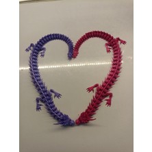 Smilechild Büyük Boy 40 cm 2 Adet Renkli Oyuncak Dragon Hareketli Yılan