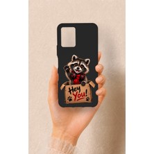 Vip Case Vivo Y21S Uyumlu Sevimli Rakun Desenli Silikon Kılıf