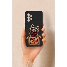 Vip Case Samsung A52 Uyumlu Sevimli Rakun Desenli Silikon Kılıf