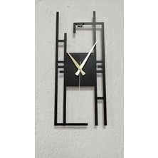 St. Morritz Carisma Metal Siyah Dikdörtgen Duvar Saati - Ev / Ofis Saati - Hediye Saat - 60 x 26 cm