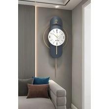 St. Morritz E x C L U S I V E Milano Time (Lacivert Lake) - Quartz Mekanizmalı (40X80CM) Metal Duvar Saati