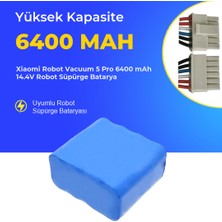 Ümit Maker Xiaomi Robot Vacuum 5 Pro 6400 Mah 14.4V Robot Süpürge Batarya