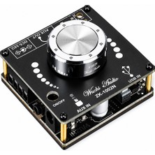 ZK-1002M 2X100W Bluetooth 5.0 USB Aux Stereo Amfi Modülü – Ses Kontrollü