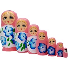 St. Morritz Iç Iç Geçen Ahşap 7’li Matruşka Bebek