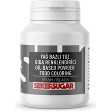 Şeker & Sugar Siyah Yağ Bazlı Toz Gıda (Boyası) Renklendiricisi 25 G