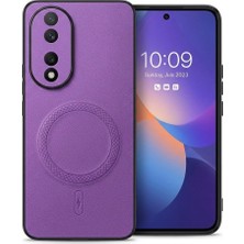 Nezih Case Huawei Honor 90 ile Uyumlu Kamera Korumalı Suni Deri Manyetik Şarj Özellikli Kılıf