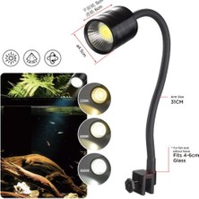 Coco 7W Odak Renk Ayar 3 Renk LED Akvaryum Aydınlatma 45X50 mm