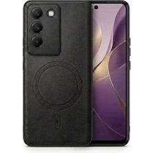 Nezih Case Vivo V30 Lite ile Uyumlu Kamera Korumalı Suni Deri Manyetik Şarj Özellikli Kılıf