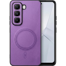 Nezih Case Infinix Hot 50 ile Uyumlu Kamera Korumalı Suni Deri Manyetik Şarj Özellikli Kılıf