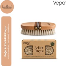 Vepa Doğal At Kılı Selülit Fırçası, Kuru Fırçalama, Antı-Cellulıte Brush