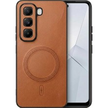 Nezih Case Infinix Hot 50 ile Uyumlu Kamera Korumalı Suni Deri Manyetik Şarj Özellikli Kılıf