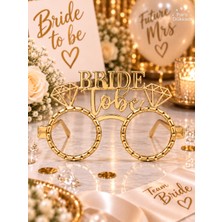 Parti Dükkanı Bride To Be Gold Mika Parti Gözlüğü – Taş Detaylı Gelin Bekarlığa Veda Gözlüğü