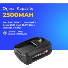 Ümit Maker Bosch BCS711XXL Unlimited 7 Beyaz 2500 Mah 18.0V Dikey Süpürge Batarya
