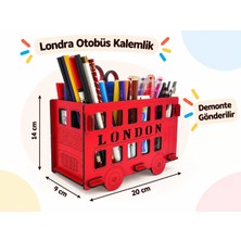 Trendy Toys Ahşap Kalemlik Otobüs 6 Bölmeli