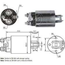 Zm 1684 Marş Otomatiği 12V Isuzu - Thermo King - Chevrolet