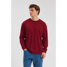 Urban Trend Store Premium Basic Sade Uzun Kollu Tişört Baskılı %100 Pamuk