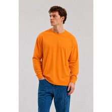 Urban Trend Store Premium Basic Sade Uzun Kollu Tişört Baskılı %100 Pamuk