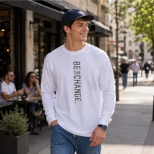 Urban Trend Store Premium Basic Uzun Kollu Tişört Baskılı %100 Pamuk