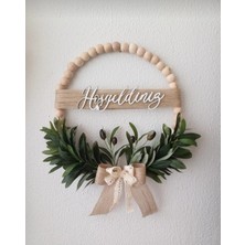 İpek Home Ipek & Demir Home Ahsap Boncuklu Zeytin Dalı Kapi Süsü