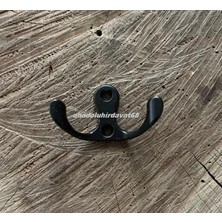 Dmr Mat Siyah Ikili Mini Askı Ince Çiftli Bardak Askı Vestiyer Takı Askısı 49*27MM 6lı