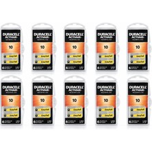 Duracell 10 Numara Işitme Cihazı Pili 10 Paket 60 Adet