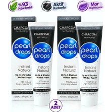 Pearl Drops Instant Natural -2 Adet- Beyazlatıcı Diş Macunu, Aktif Karbonlu, %93 Doğal İçerik, SLS İçermez 75 ml
