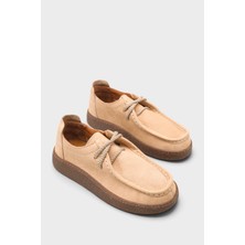 Capone Outfitters Miranda Hakiki Nubuk Deri Konfor Kadın Loafer Ayakkabı