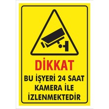St. Morritz Dikkat Bu Bina 24 Saat Kamera ile Izlenmektedir 25X35 Cm. Saç Levha