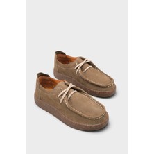 Capone Outfitters Miranda Hakiki Nubuk Deri Konfor Kadın Loafer Ayakkabı