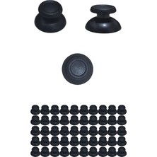 JoyHood Ps4 Dualshock 4 Uyumlu Siyah Analog Topuz Mantar Başlık - 50 Adet Oyun Kolu Tamir ve Değişim Seti
