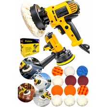 Combat Alman Model Profesyonel 15 Parça Set 125 mm Zımpara Araba Pasta Cila Polisaj Makinesi