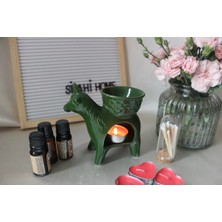 St. Morritz Buhurdanlık Unicorn Figür 3 Adet 10 ml Uçucu Yağ 10 Adet Tealight Mum