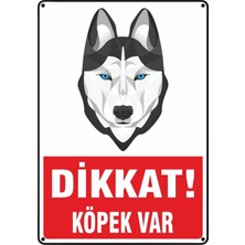 St. Morritz Uyarı ve Yönlendirme Levhaları " Dikkat Köpek VAR"25X35 cm Metal