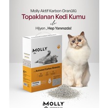Molly Aktif Karbon Granüllü Kedi Kumu Kalın Taneli Tozsuz  Kokusuz 10 L