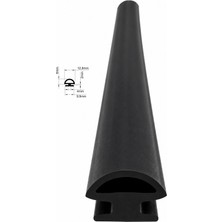 MAKPLASTİK FİTİL PROFİL 16 No Otomatik Panjur Kepenk Alt Fitili 12 Metre Siyah