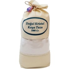 Zencefil Organik Çankırı Kristal Kaya Tuzu Ince Çekilmiş Beyaz 1 Kg. Orijinal Bez Torba