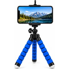 Concord Ahtapot Esnek Mini Telefon Tripodu - 360° Döner Başlıklı - 18 cm Vlogging & Tiktok Çekim Ayak Mavi