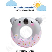St. Morritz Sevimli Hayvanlar Baskılı Havuz ve Deniz Yüzme Simidi 84CM