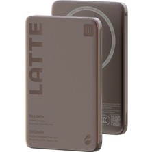 Wiwu WI-P085 Magpearl Serisi Ultra Ince Wireless Kablosuz Powerbank 5000MAH 15W Kahverengi