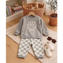 Valia Baby Let's Have A Good Day Şardonlu Kışlık Pamuklu Erkek Bebek 2'li Takım
