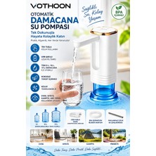 Elektronikçim Şarjlı Taşınabilir Otomatik Damacana Su Pompası Katlanabılır Tasarım 800 Mah Bataryalı