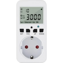 Wellhise TM08 Hassasiyet Ayarlı Fotoselli Priz - Geri Sayımlı Işık Sensörü 16A/3680W