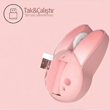 Magicool Tavşan Figürlü Kablosuz Mouse Pil Dahil Etiket Hediyeli Pembe